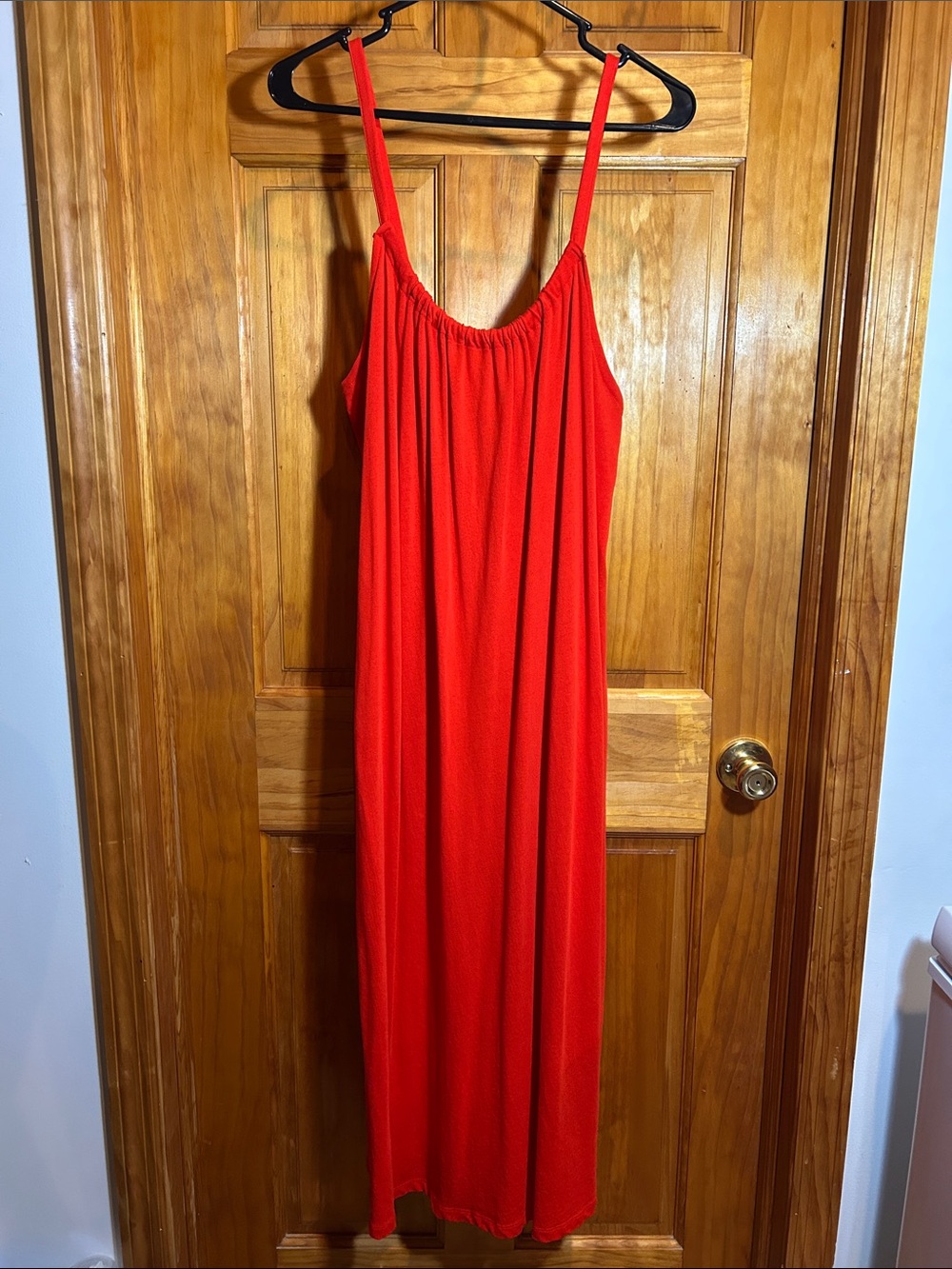 H&M Red Spaghetti Strap Maxi Dress